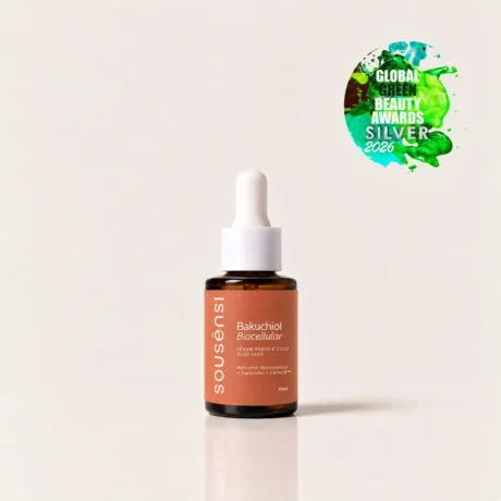 Sérum Bakuchiol Biocellular Sousènsi, medalha de prata no Global Green Beauty Awards 2026