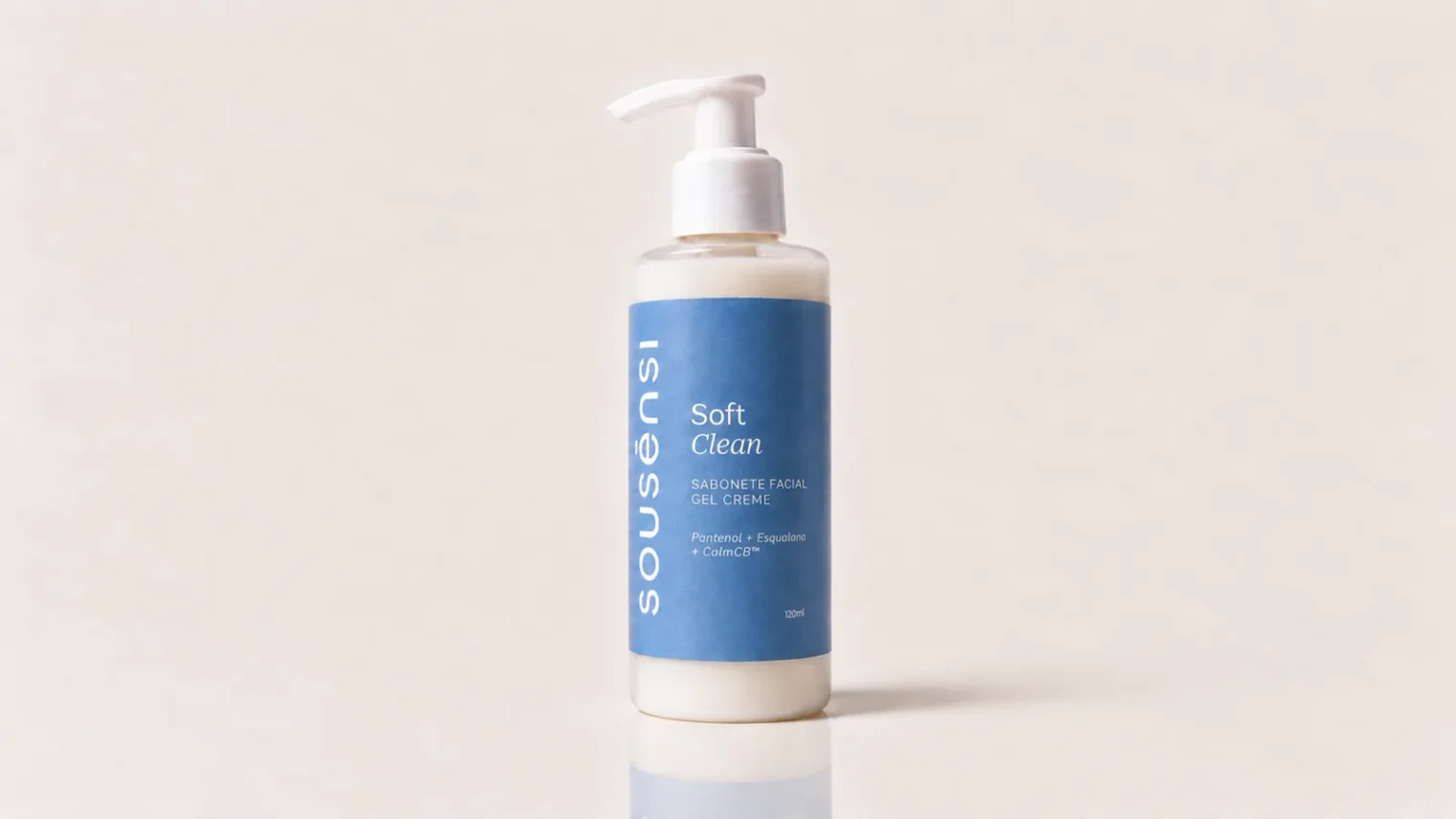 Soft Clean, sabonete facial em gel creme para pele sensível