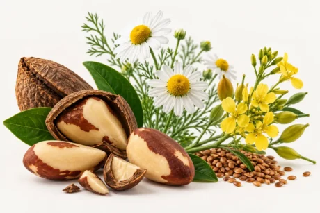 Castanha-do-Brasil, camomila e camelina, inspiração do complexo CalmCB™