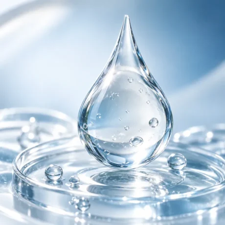 Gota transparente representando o pantenol do sabonete Soft Clean
